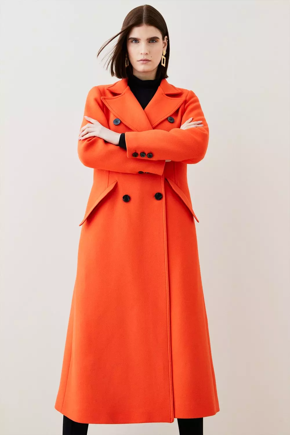 Karen millen burnt orange coat best sale